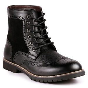 Metrocharm MC304 Black Men's Lace Up Oxford Boot